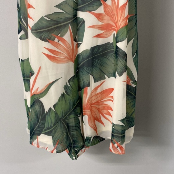 SHOW ME YOUR MUMU RASCAL ROMPER TROPICAL DEEP V BACK ADJUSTABLE STRAPS SZ large - Picture 5 of 11